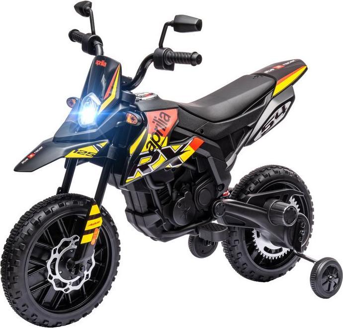 Produktbild Swisshandel24 Kinder Elektro-Motorrad, 12V Kindermotorrad mit Musik, 6 km/h, 3-8 Jahre, bis 30kg, gelb (12 V)