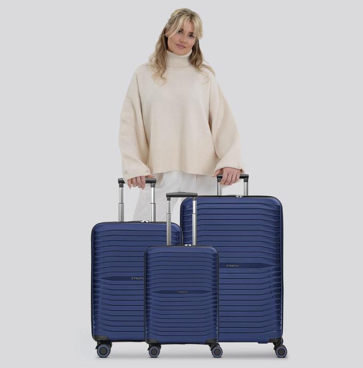 Produktbild Stratic Shine 4 Rollen Kofferset 3-teilig mit Dehnfalte (193 l)
