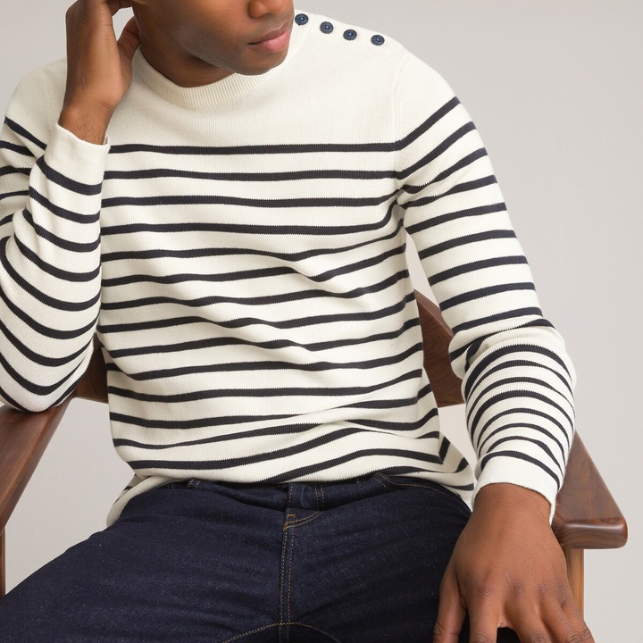 Image du produit La Redoute Collections Pull marin en coton biologique (XL)