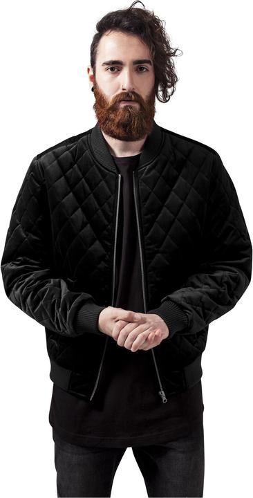Actual product image Urban Classics Diamond Quilt Velvet Jacket (S)