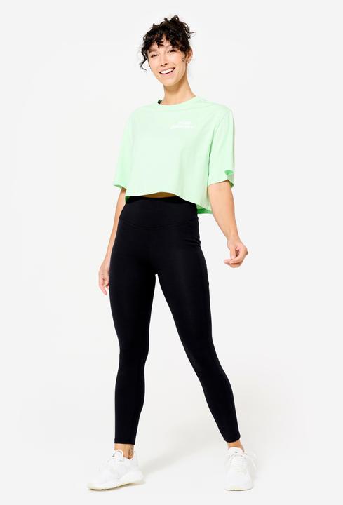 Produktbild Domyos T-Shirt Crop Top Damen - hellgrün (M)