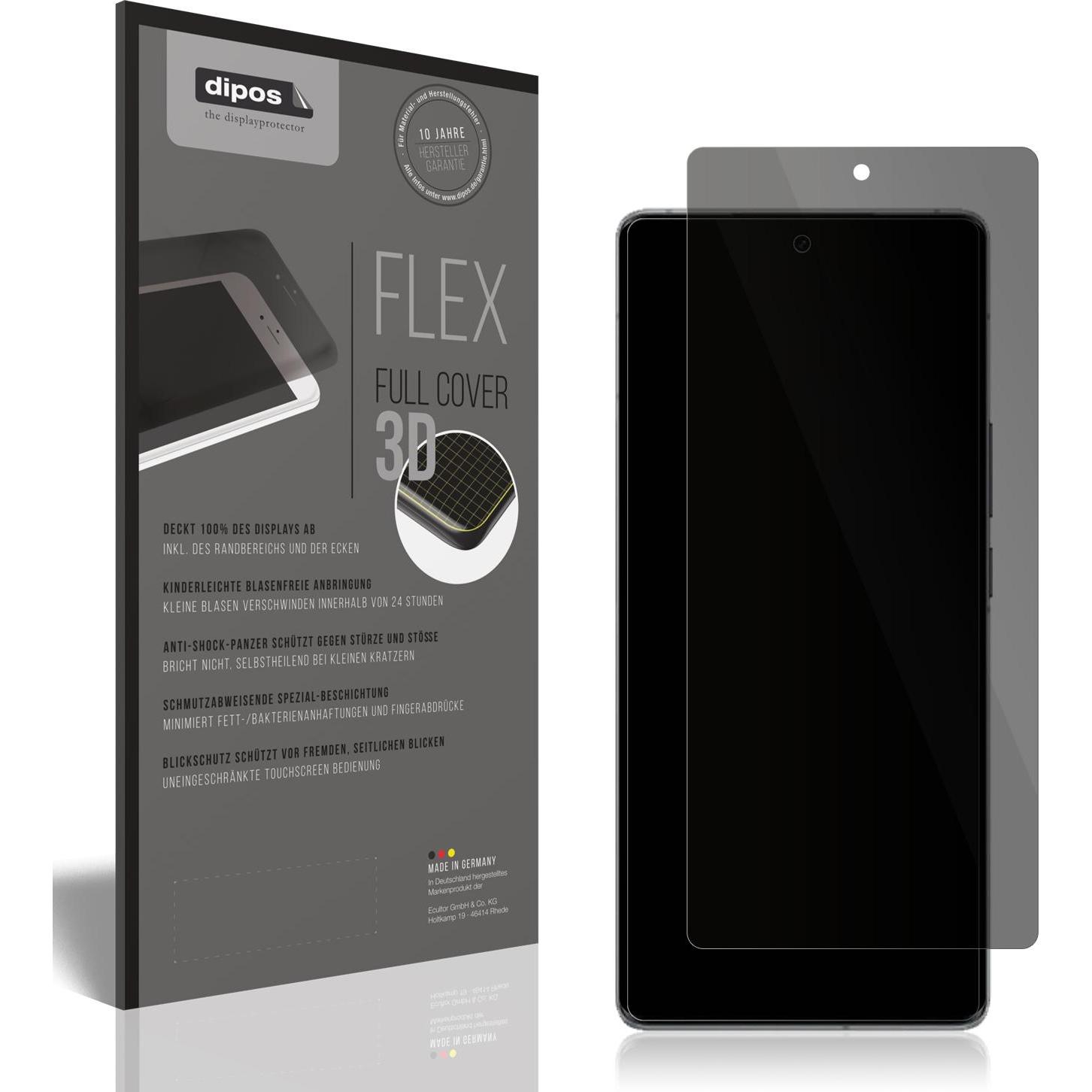 Dipos Blickschutzfolie 2-Way Anti-Shock (1 Stück, Vivo X90 Pro Plus), Smartphone Schutzfolie, Transparent