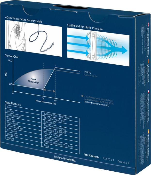 Produktbild Arctic P12 TC Gehäuselüfter (120 mm, 1 x)