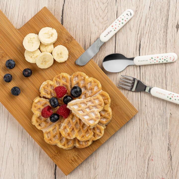 Produktbild MiaMia Esslernbesteck Besteck-Set 6-teilig - Punkte - Weiss