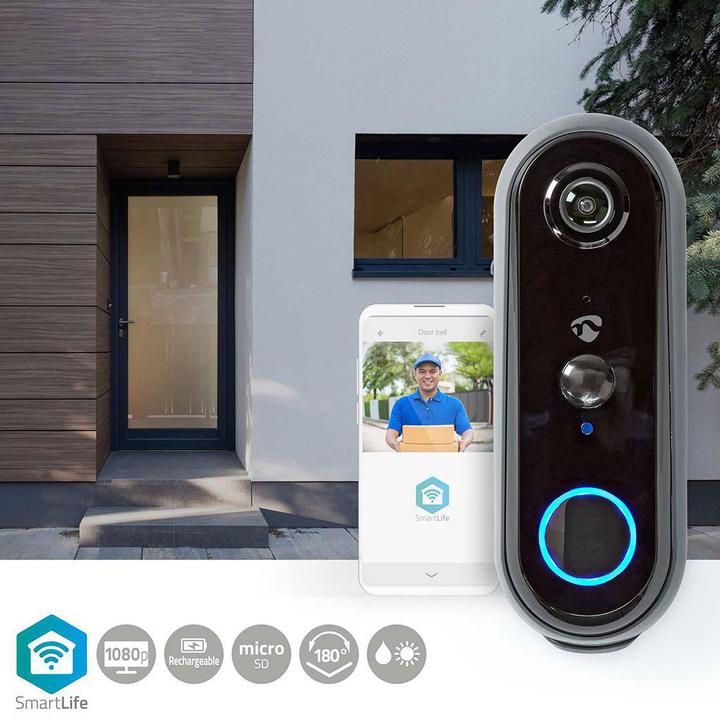 Actual product image Nedis Smartlife Video Doorphone Wi-Fi Battery Powered AndroidT / IOS Full HD 1080p Cloud / m (Wi-Fi)