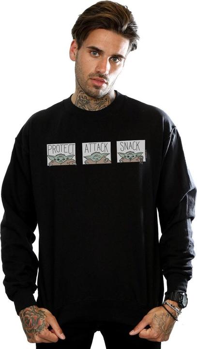 Actual product image Star Wars Mens The Mandalorian The Child Tiles Sweatshirt (3XL)