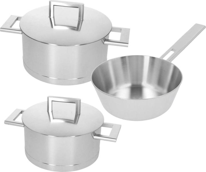 Demeyere John Pawson Pannenset met RVS Deksels, 3-delig (Roestvrij staal)