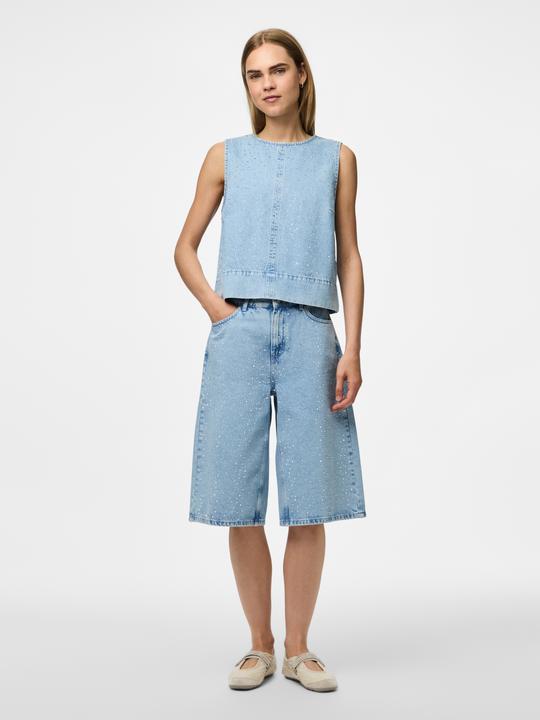 Actual product image Pieces PCNOEL MW STRASS LONG Jeansshorts (L)