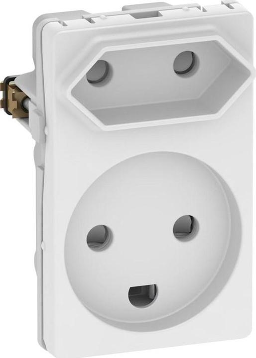 Actual product image LK FUGA® combined class 1 &amp class 2 double socket 1.5 module, white