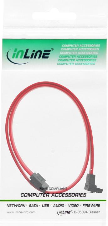 Produktbild InLine SATA Anschlusskabel abgewinkelt (15 cm, SATA)