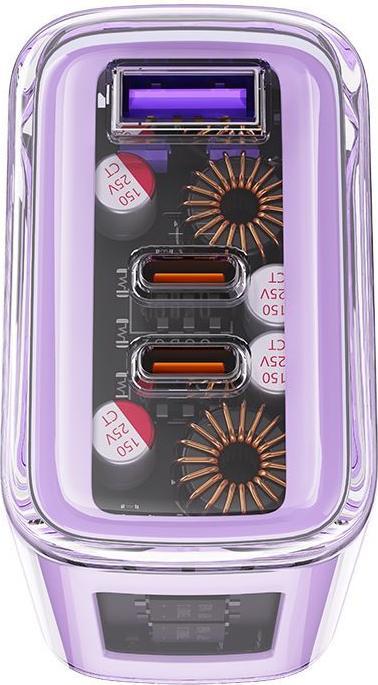 Productafbeelding Acefast Verkenningsreeks PD65W GaN (2*USB-C+USB-A) Mica grijs (65 W, 3 ports)