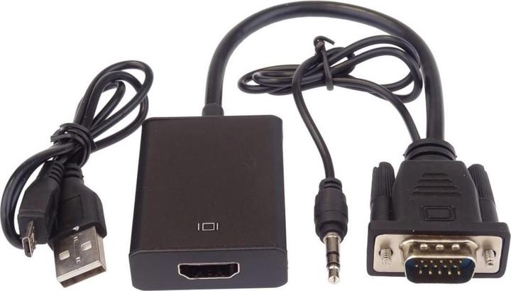 Image du produit PremiumCord VGA+audio elektronickÃ½ konvertor na rozhranÃ HDMI FULL HD 1080p (Audio, VGA, 20 cm)