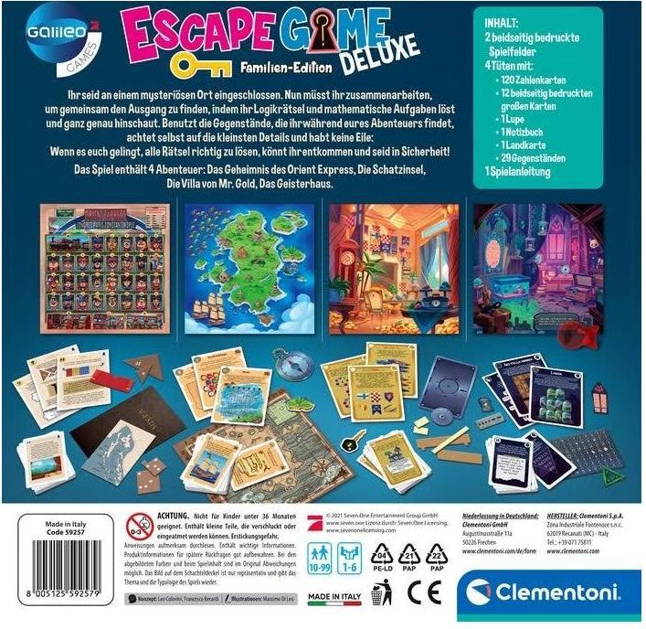 Actual product image Clementoni Escape Game - Deluxe (German)