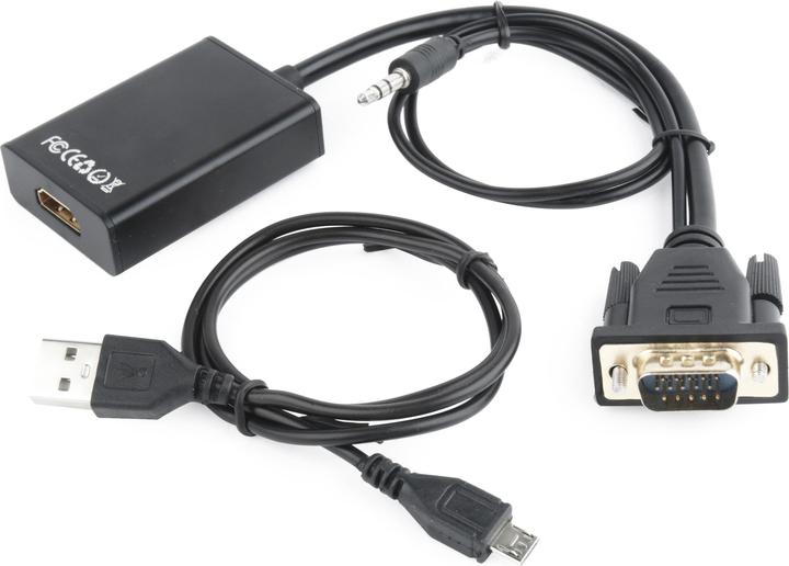 Immagine prodotto Gembird A-VGA-HDMI-01 Interfaccia/adattatore per cavo HDMI 19 pin nero (VGA, 4.40 cm)