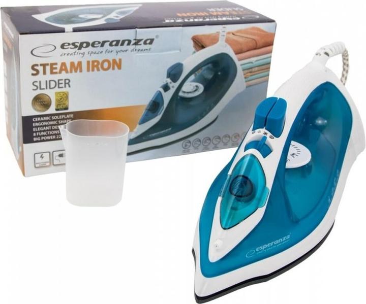 Produktbild Esperanza EHI002 Bügeleisen Dampfbügeleisen Keramik-Bügelsohle (2200 W)