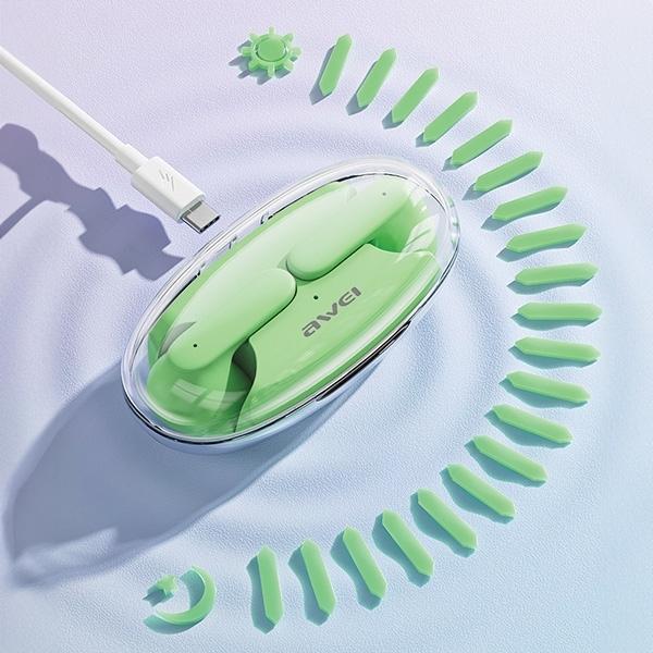 Immagine prodotto Awei słuchawki Bluetooth 5.3 T85 ENC TWS + stacja dokująca czarny/nero (7 h, Senza fili)