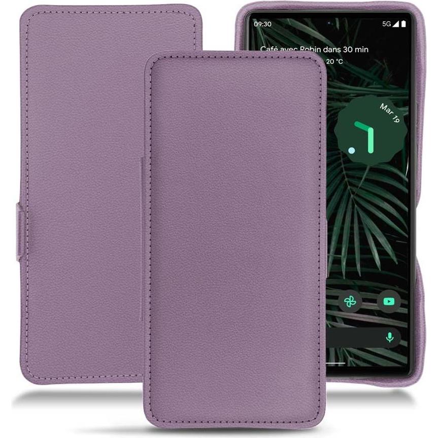 Noreve Lederschutzhülle horizontal (Google Pixel 6 Pro), Smartphone Hülle, Violett