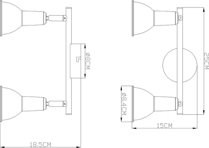 Produktbild Globo Deckenleuchte weiss 2xE14 (E14)