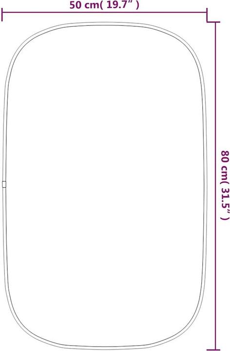 Immagine prodotto vidaXL Wandspiegel (80 x 50 cm)