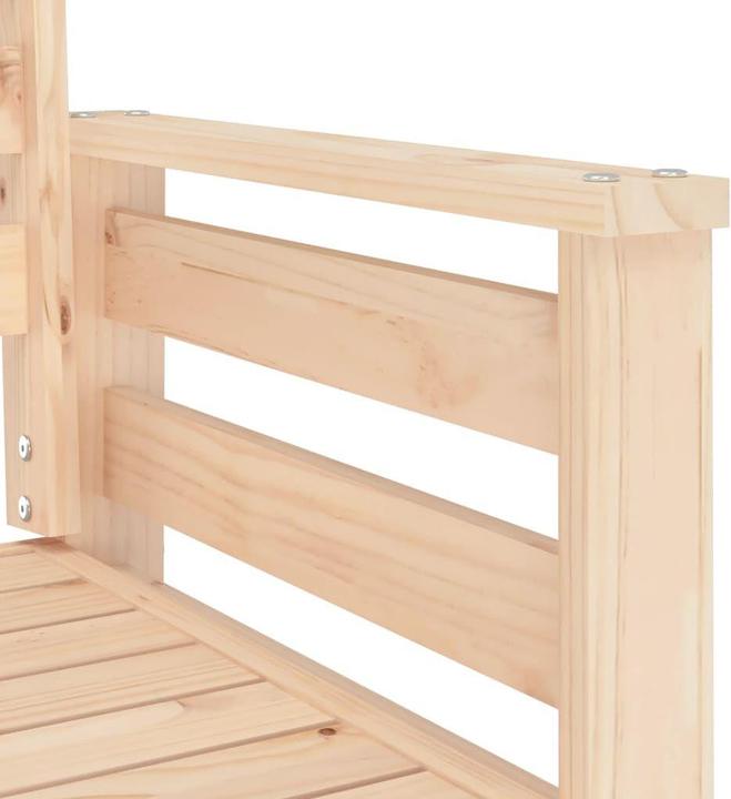 Produktbild vidaXL Gartenbank mit Tisch 2-Sitzer Massivholz Kiefer,Material