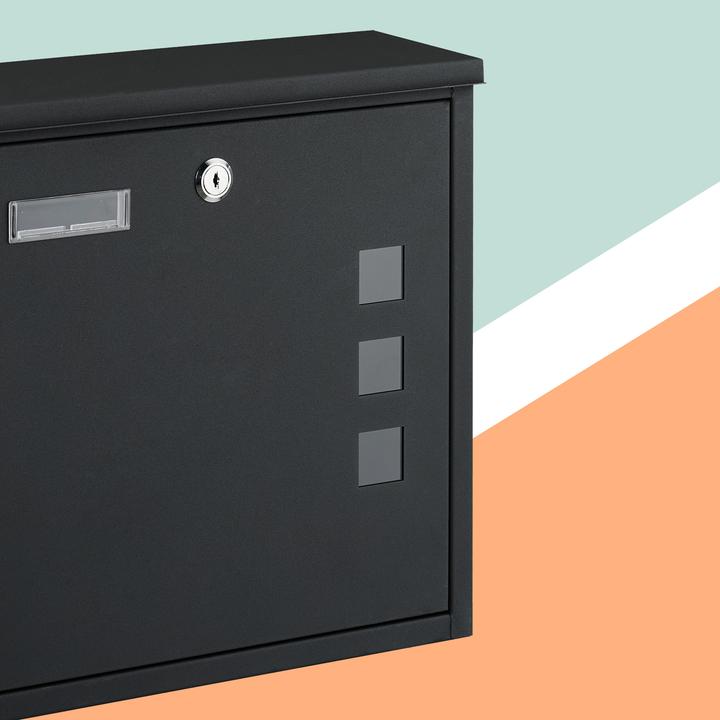 Actual product image Relaxdays Briefkasten mit Sichtfenster