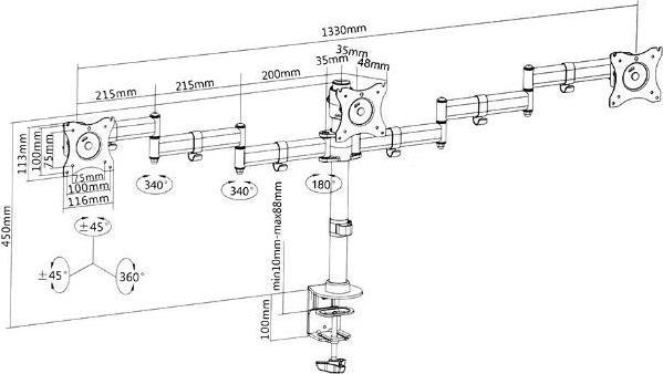 Actual product image Maclean MC-691 (Table, 27.01", 8 kg)