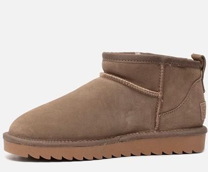 Actual product image Colors Taupe Suede Ankle Boots (37)