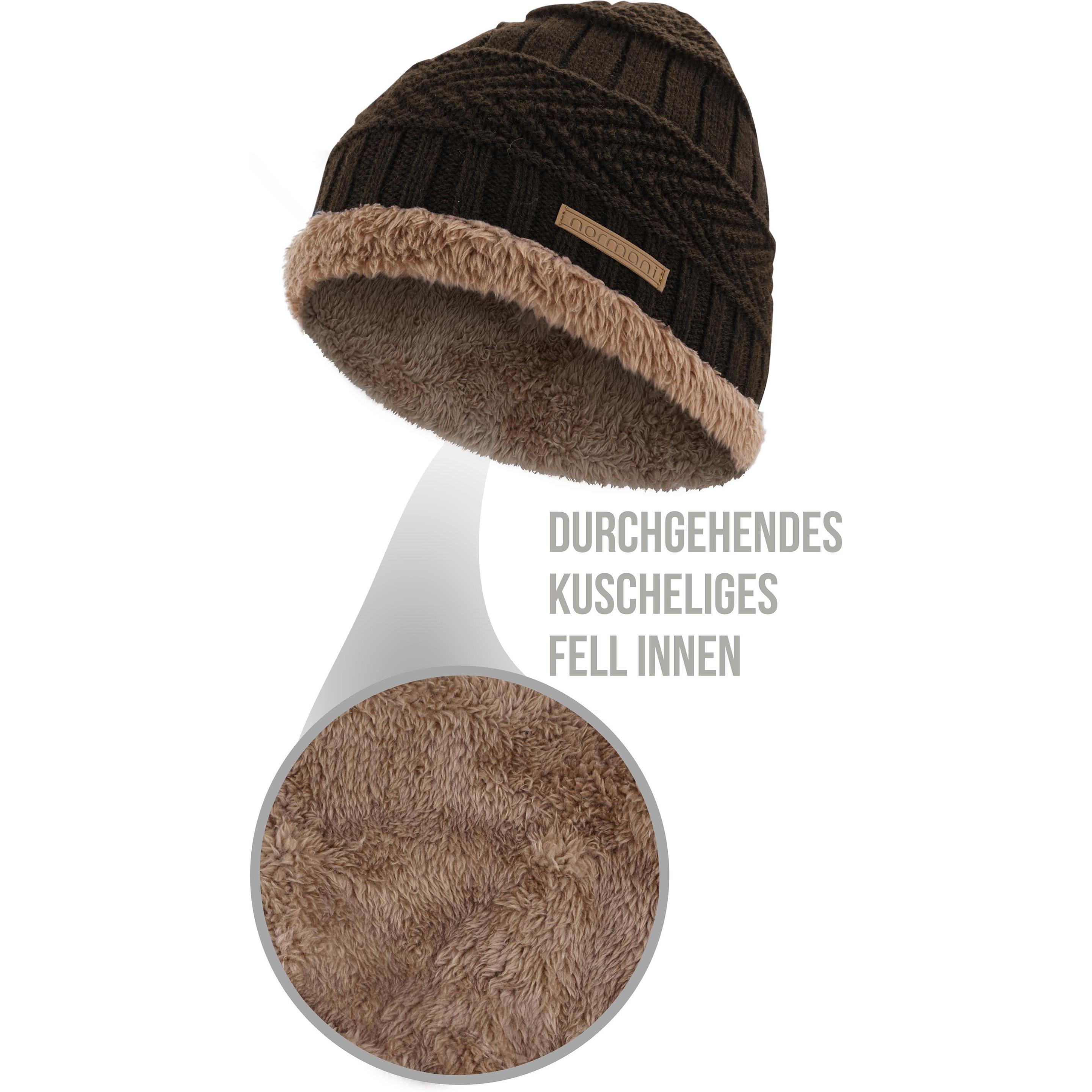 Normani, Herren, Mütze, Winter Fellmütze Kebili, Braun, (One Size)