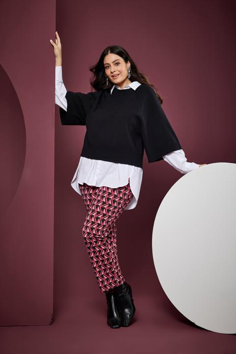 Actual product image Ulla Popken Wing Sleeve Knit Sweater (54)