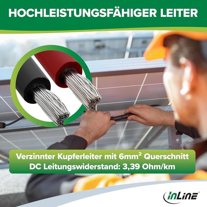 Image du produit InLine ® Solar Installationskabel Meterware H1Z2Z2-K 6mm² schwarz 50m
