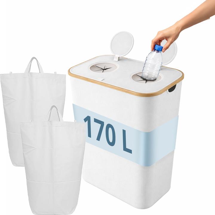 Produktbild Relaxdays Pfandflaschen-Sammelbehälter 2 Fächer (170 l)