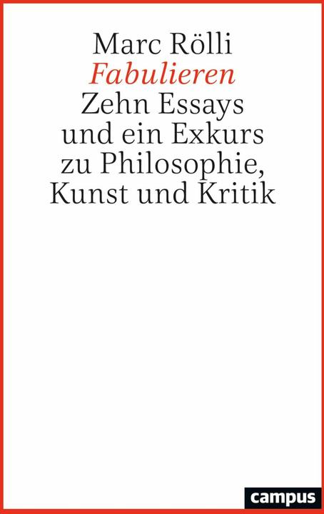 Actual product image Fabulieren (German, Marc Rölli, 2024)