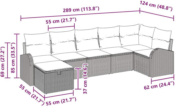 Produktbild vidaXL Gartensofa-set