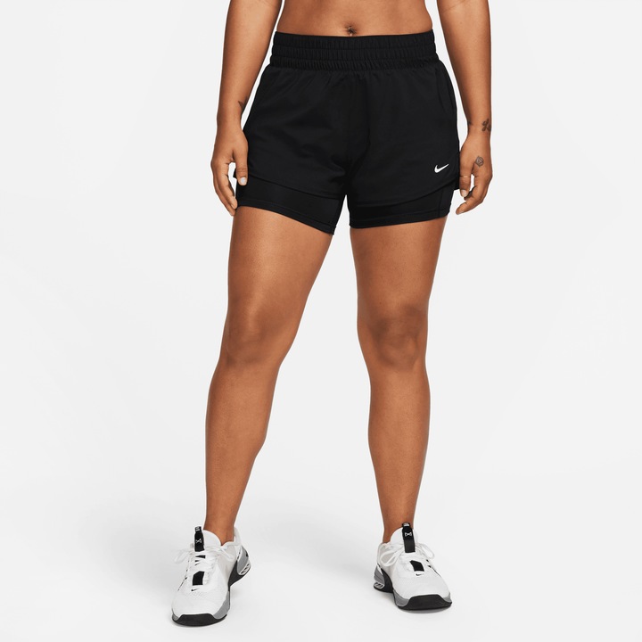 Produktbild Nike One Dri-Fit Women"S Mid-R Black/Reflective Silv L (L)