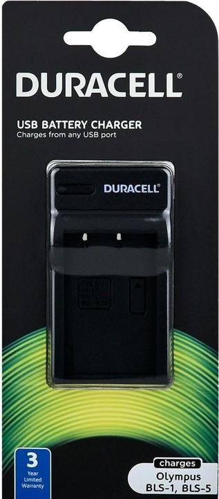 Image du produit Duracell Chargeur avec câble USB pour DR9964/Olympus BLS-5 (Chargeur de batterie d'appareil photo)