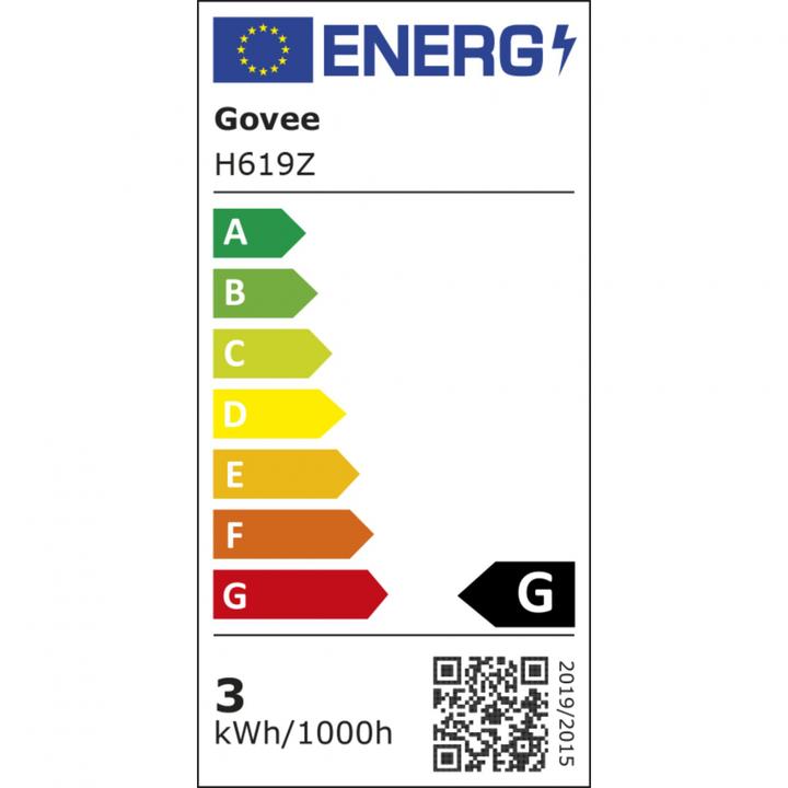 Label énergétique Govee Lumière de bande LED RGBIC (RGBIC, 300 cm, Intérieur)