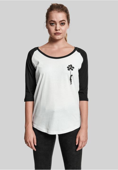 Actual product image Merchcode Ladies Brandalised - Banksy's Graffiti Balloons Raglan Tee (4XL)