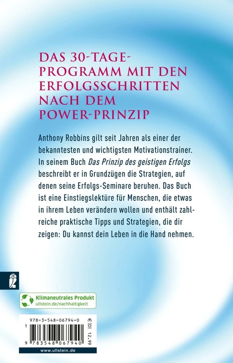 Produktbild Das Prinzip des geistigen Erfolgs (Deutsch, Anthony Robbins, Thomas Görden, 2023)