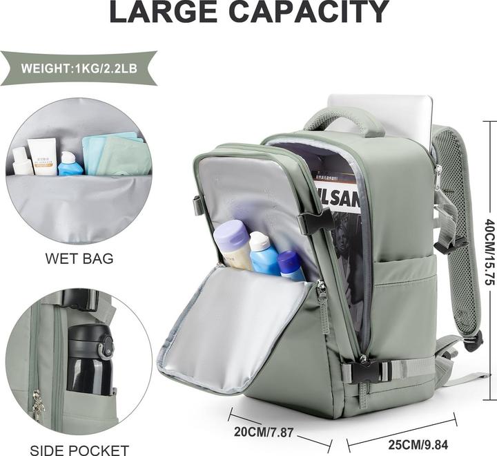 Produktbild Only-Bags.Store Rucksack für Flugzeug Handgepäck Kabinentasche Rucksack Wasserdicht Laptop Reiserucksack