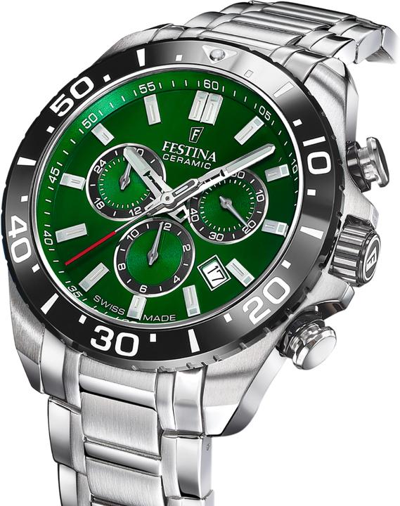Produktbild Festina F20042/3 Swiss Made Ceramic (Analoguhr, 44 mm)