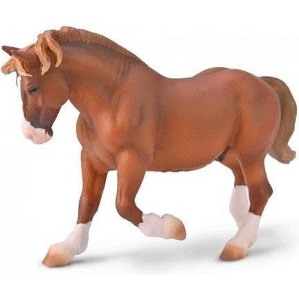 Collecta Cavallo da tiro bretone stallone castagno