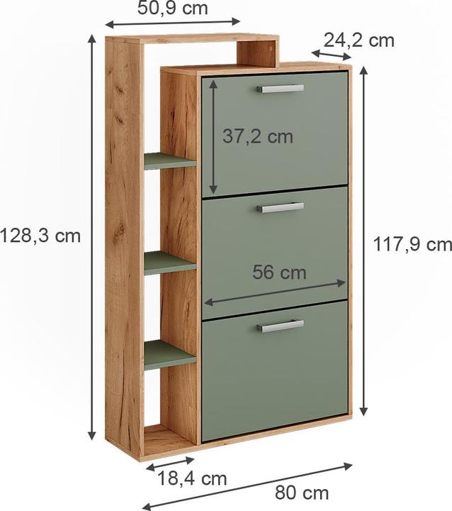 Produktbild Vicco Orlando (80 x 24.20 x 128.30 cm)