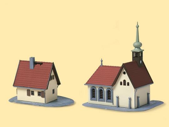 Produktbild Auhagen 14461 N Dorfkirche mit Pfarrha
