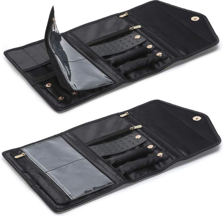 Produktbild Only-Bags.Store Schmuckrollen, Reiseschmuck-Organizer, faltbare Aufbewahrungstasche für Reiseringe, Halsketten