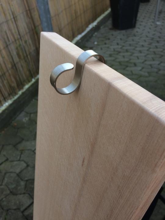 Actual product image Grillfürst Flame salmon board beech 140mm clamp variant IDD