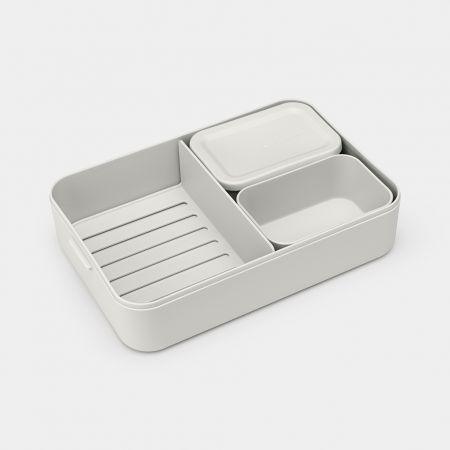 Immagine prodotto Brabantia Lunch Box Make & Take 25,5 x 16,7 x 6,2 cm, Grigio chiaro