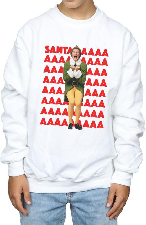 Actual product image Elf Boys Buddy Santa Scream Sweatshirt (116)