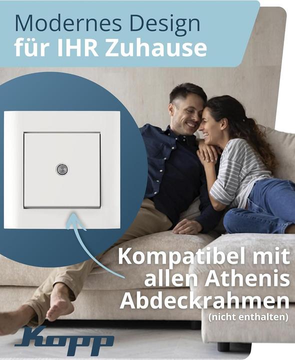 Actual product image Kopp Push-button insert ATHENIS Pure white (RAL 9010) 589392080