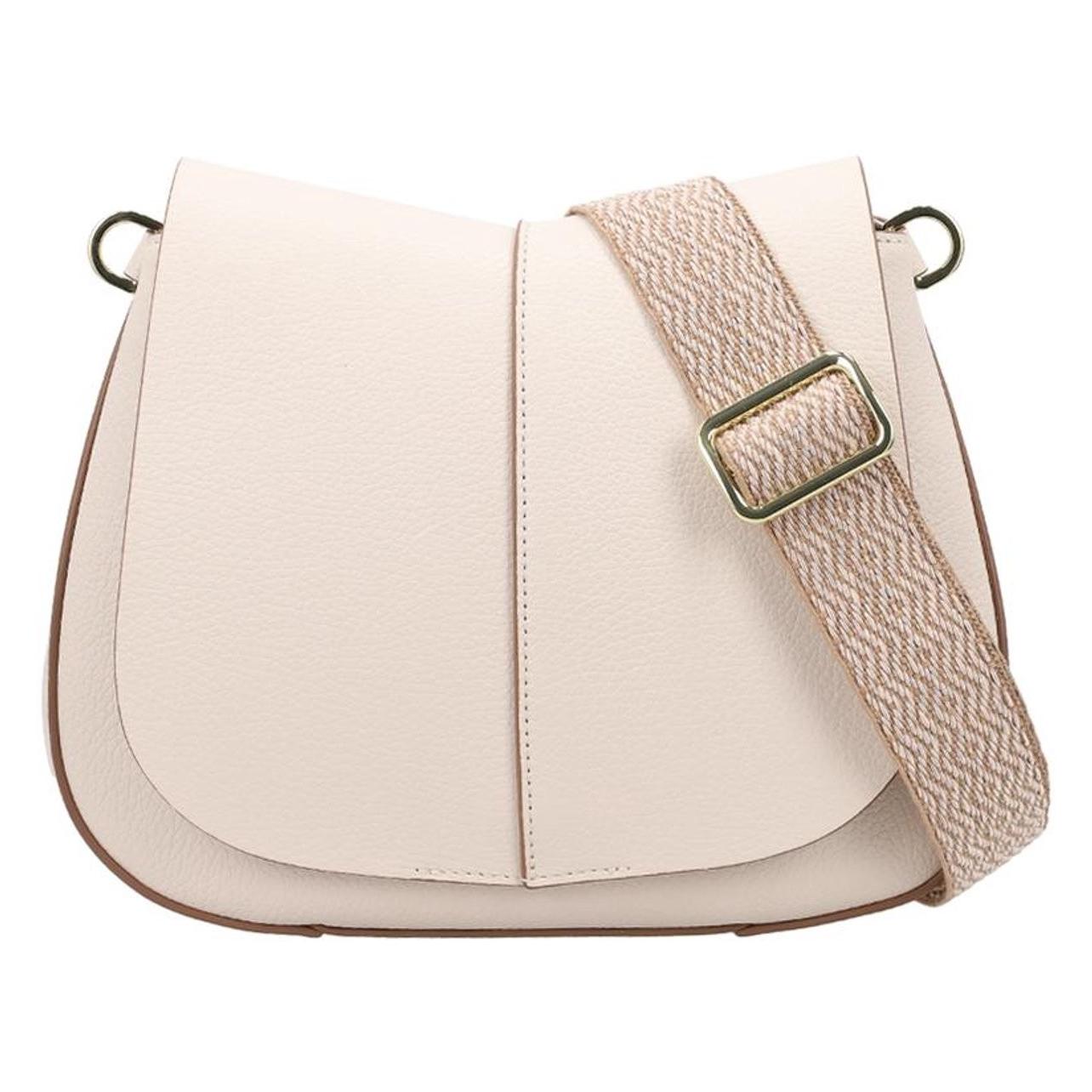 Gianni Chiarini, Damen, Handtasche, Crossbodytas / Schoudertas Dames Leer Helena Round Beige, Beige