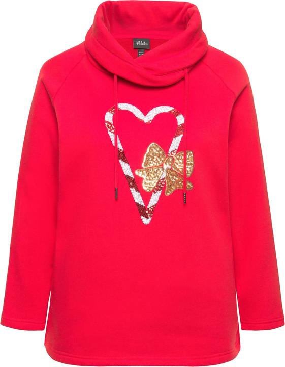 Produktbild Ulla Popken Sweatshirt, Zuckerstangen, Stehkragen, Langarm (58)